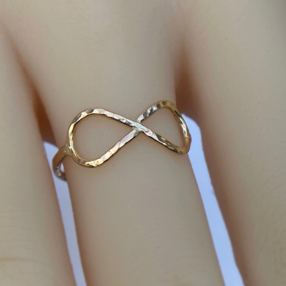 Infinity Symbol ring, handmade 14k Gold filled ring, made to order - Picture 7 of 7